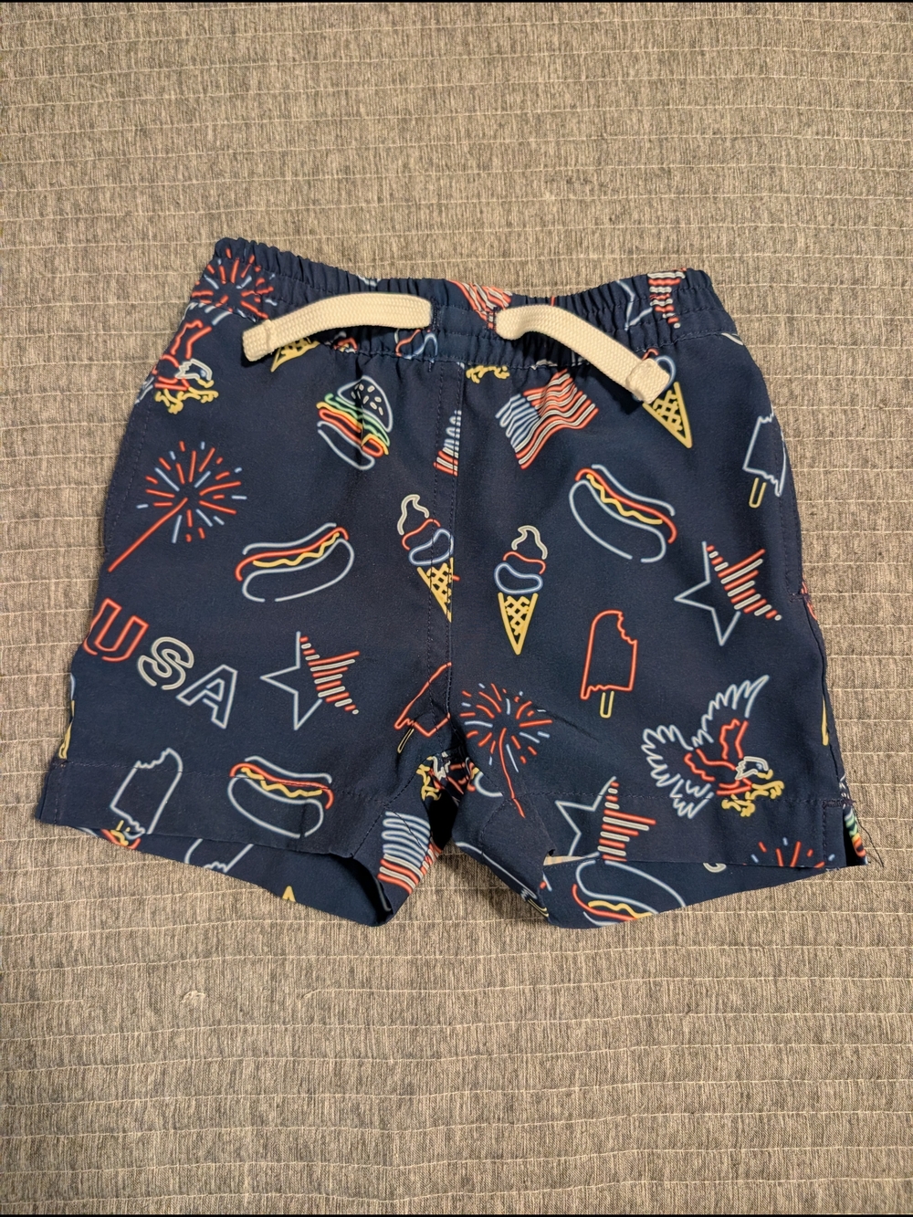 12-18m Chubbies Kids Navy Patriotic Print Shorts
